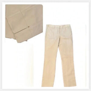 Ivanka Trump Tan Cream Pants Classic stretch pockets size6 medium